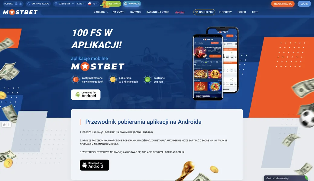 Pobierz Mostbet aplikację na Android